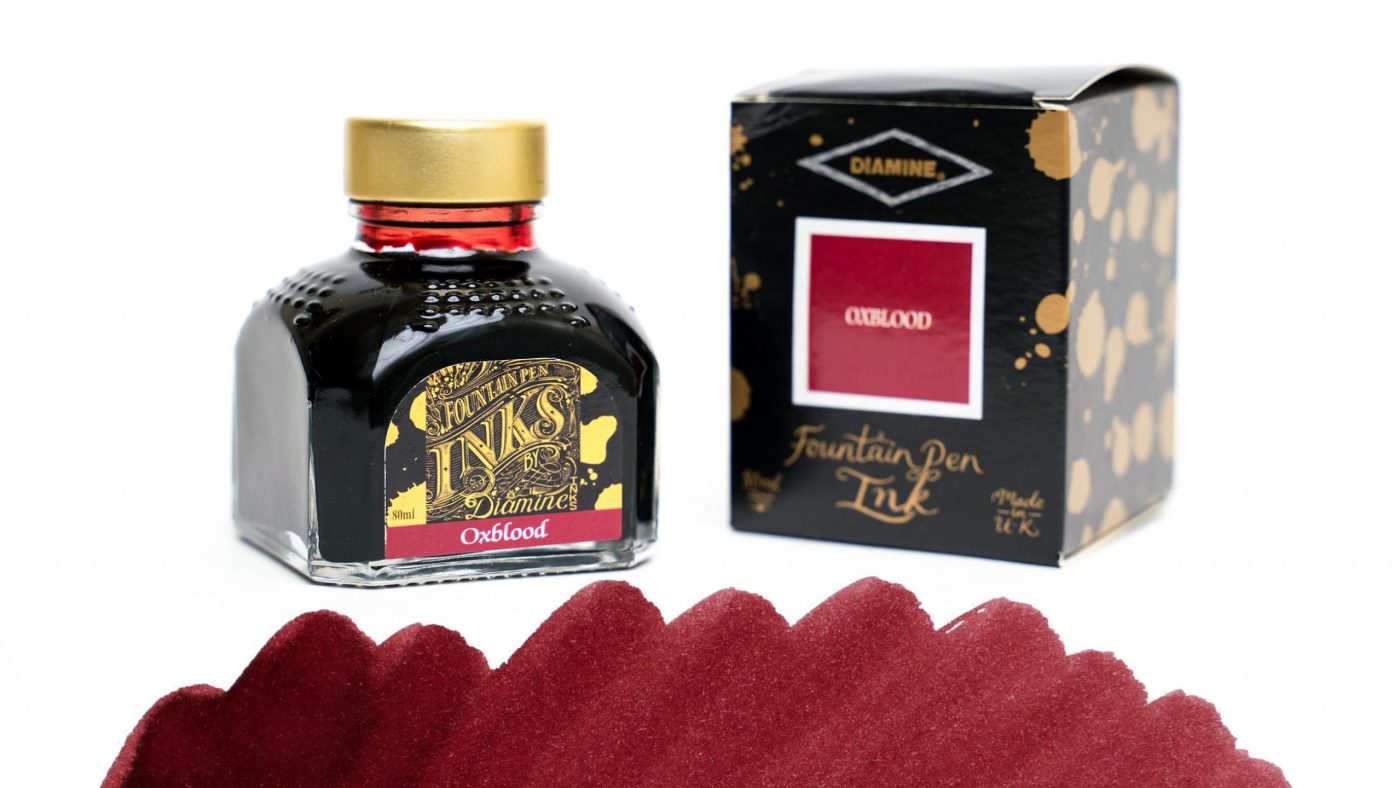 Diamine Oxblood Ink Bottle and Box